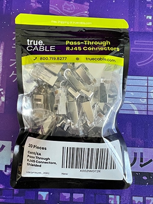 trueCABLE Cat6/6A RJ45 Pass Through Modular Plugs